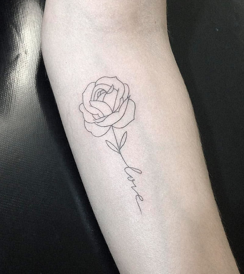 tatuajes minimalistas de rosas