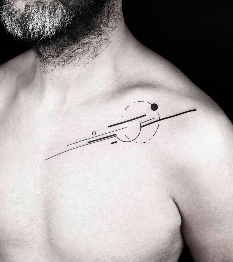 tatuajes minimalistas en el pecho 3