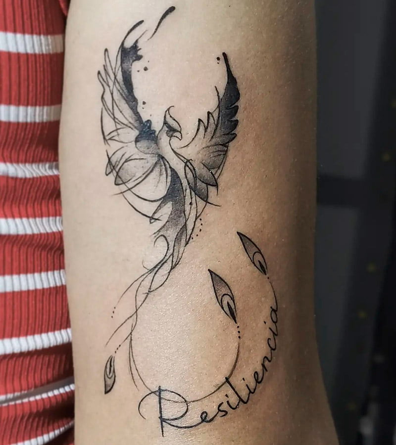 Significado de tatuajes de resiliencia y ave fenix