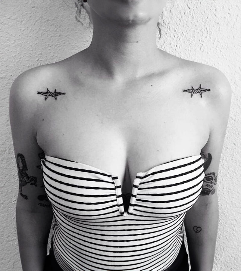 tatuajes de alambre de puas para mujeres 29