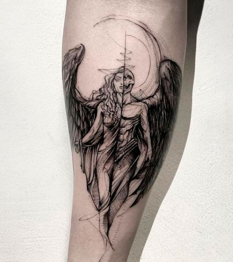 tatuajes de alas de angel y demonio 1