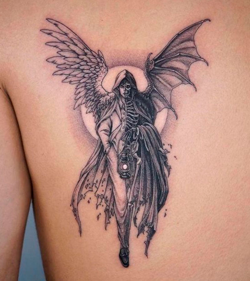 tatuajes de alas de angel y demonio 2