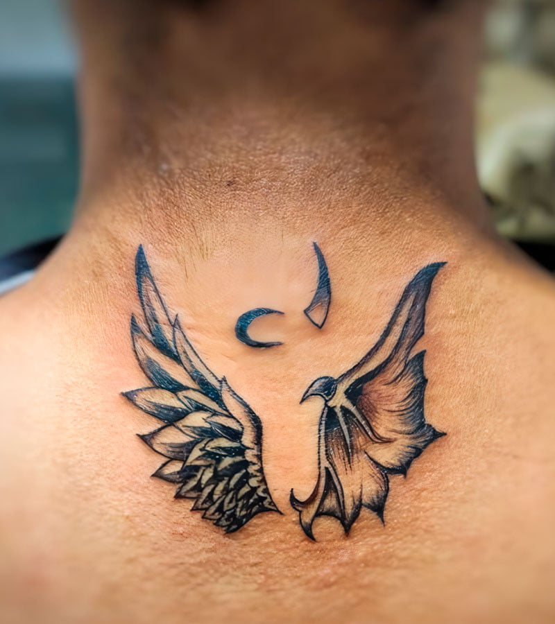 tatuajes de alas de angel y demonio 5