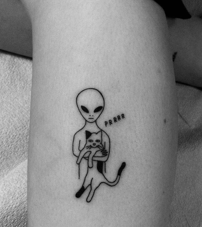 tatuajes de aliens en la pierna 1