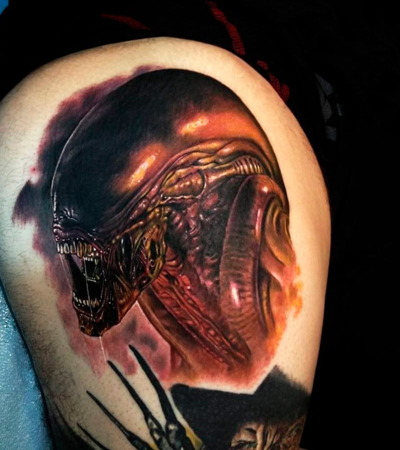tatuajes de aliens y marcianos para hombres 1