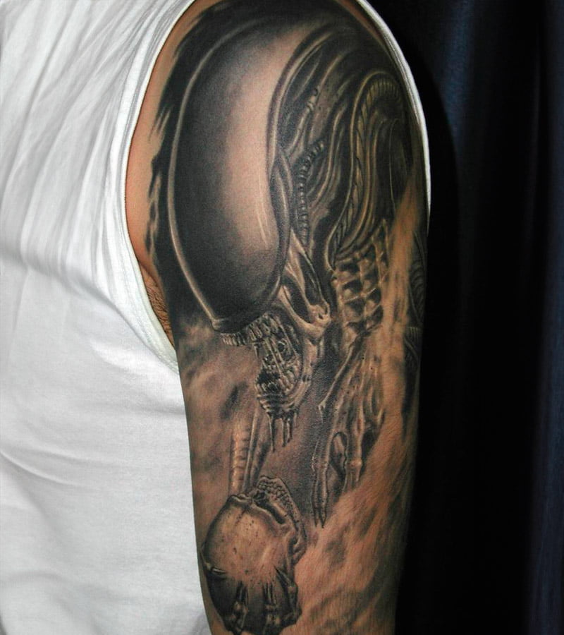 tatuajes de aliens y marcianos para hombres 5