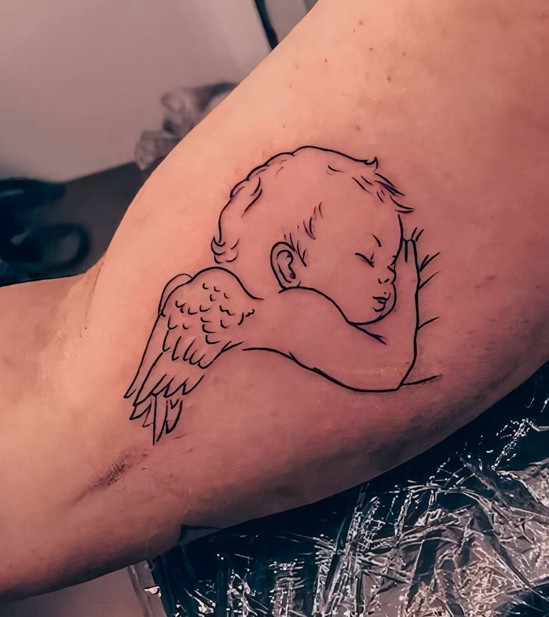 tatuajes de bebes con alas 4