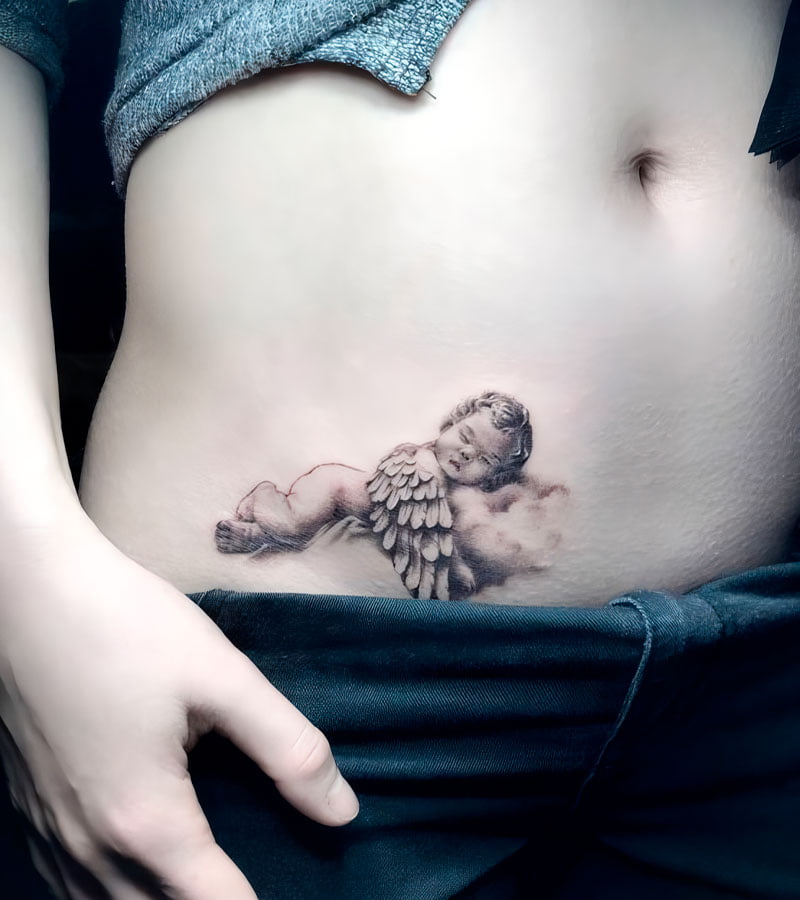 tatuajes de bebes con alas 6