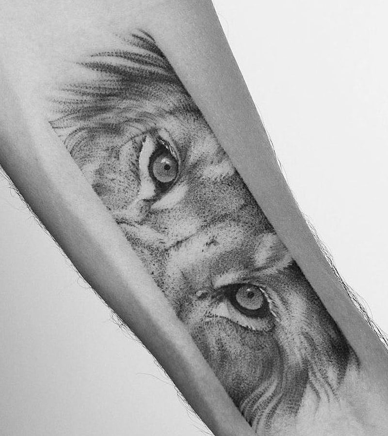 tatuajes de ojos de leon 1