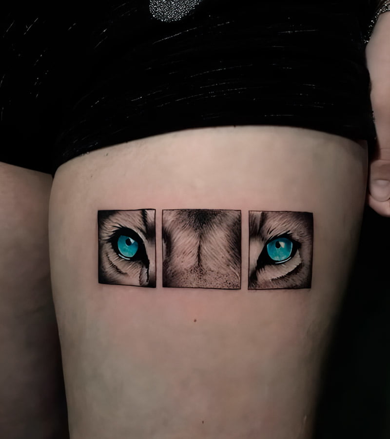 tatuajes de ojos de leon 6