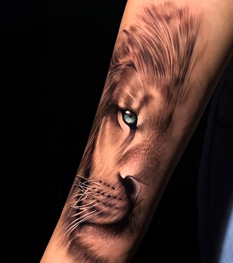 tatuajes de ojos de leon 7