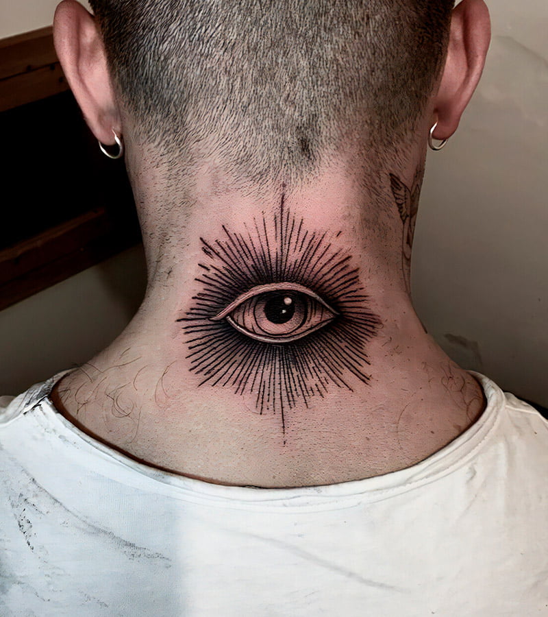 tatuajes de ojos en el cuello 1