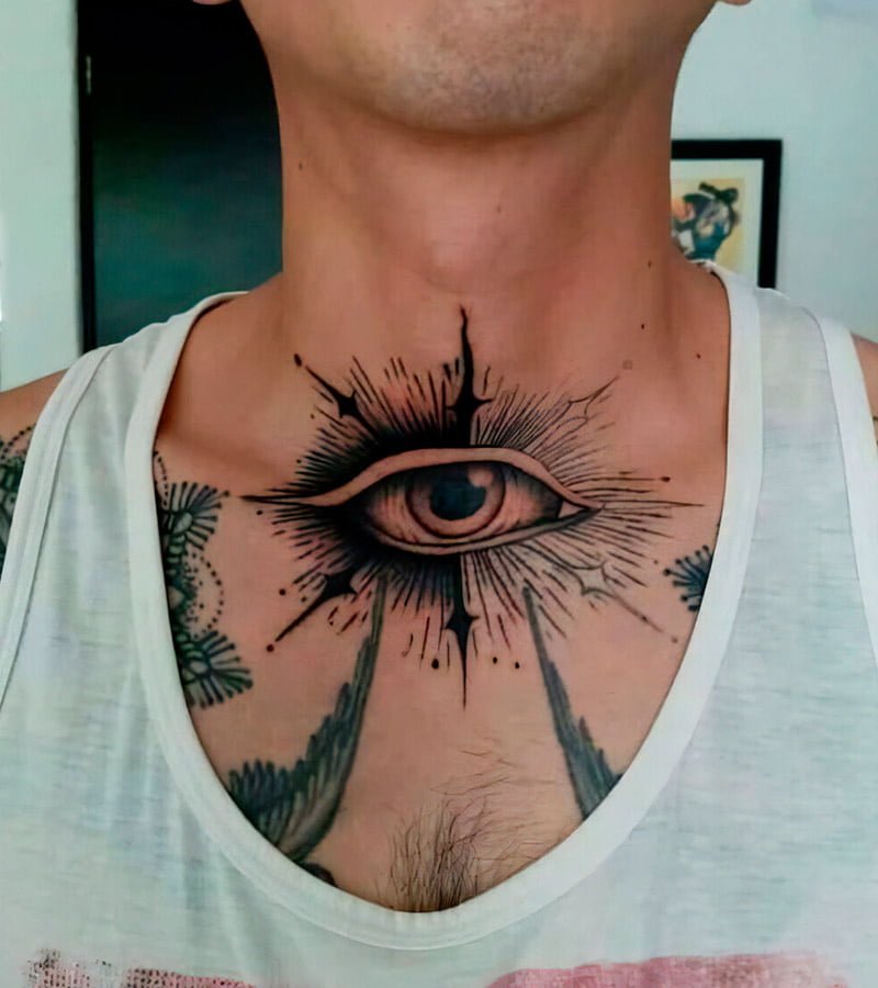 tatuajes de ojos en el cuello 2