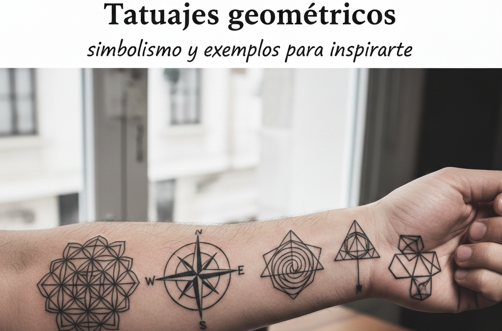 Tatuajes geométricos: simbolismo y ejemplos para inspirarte